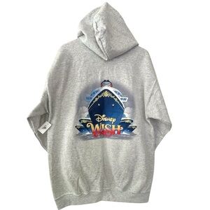 NWT Disney Cruise Lines DCL Disney Wish Full-Zip Hoodie Sweatshirt / Jacket
